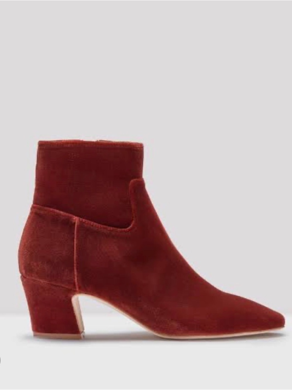 E8 by Miista Black Velvet Block-Heel Ankle Boots - Women's